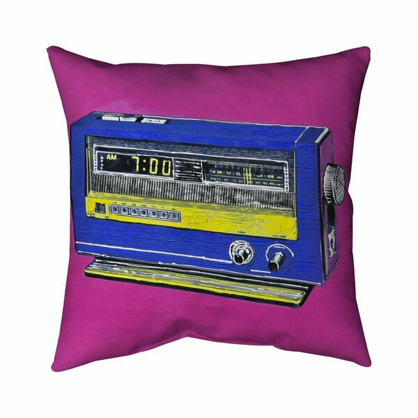 Begin Home Decor 20 x 20 in. Retro Radio Alarm-Double Sided Print Indoor Pillow 5541-2020-MU3
